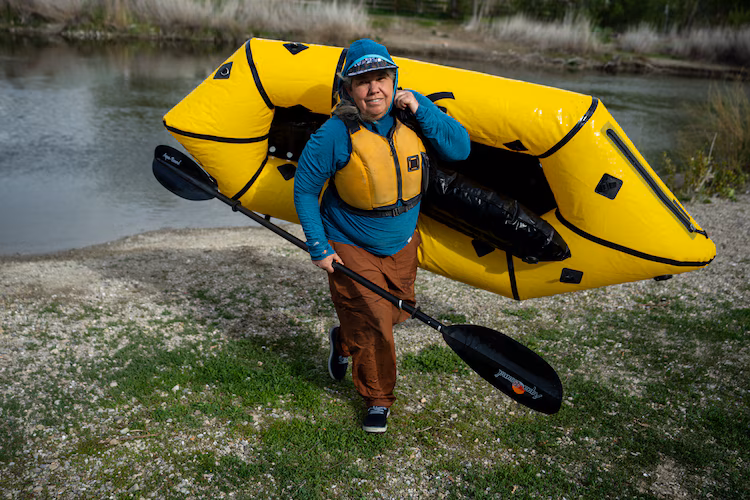 (Trent Nelson | The Salt Lake Tribune) Amy Brunvand at the Jordan River in Murray on Monday, April 13, 2026.