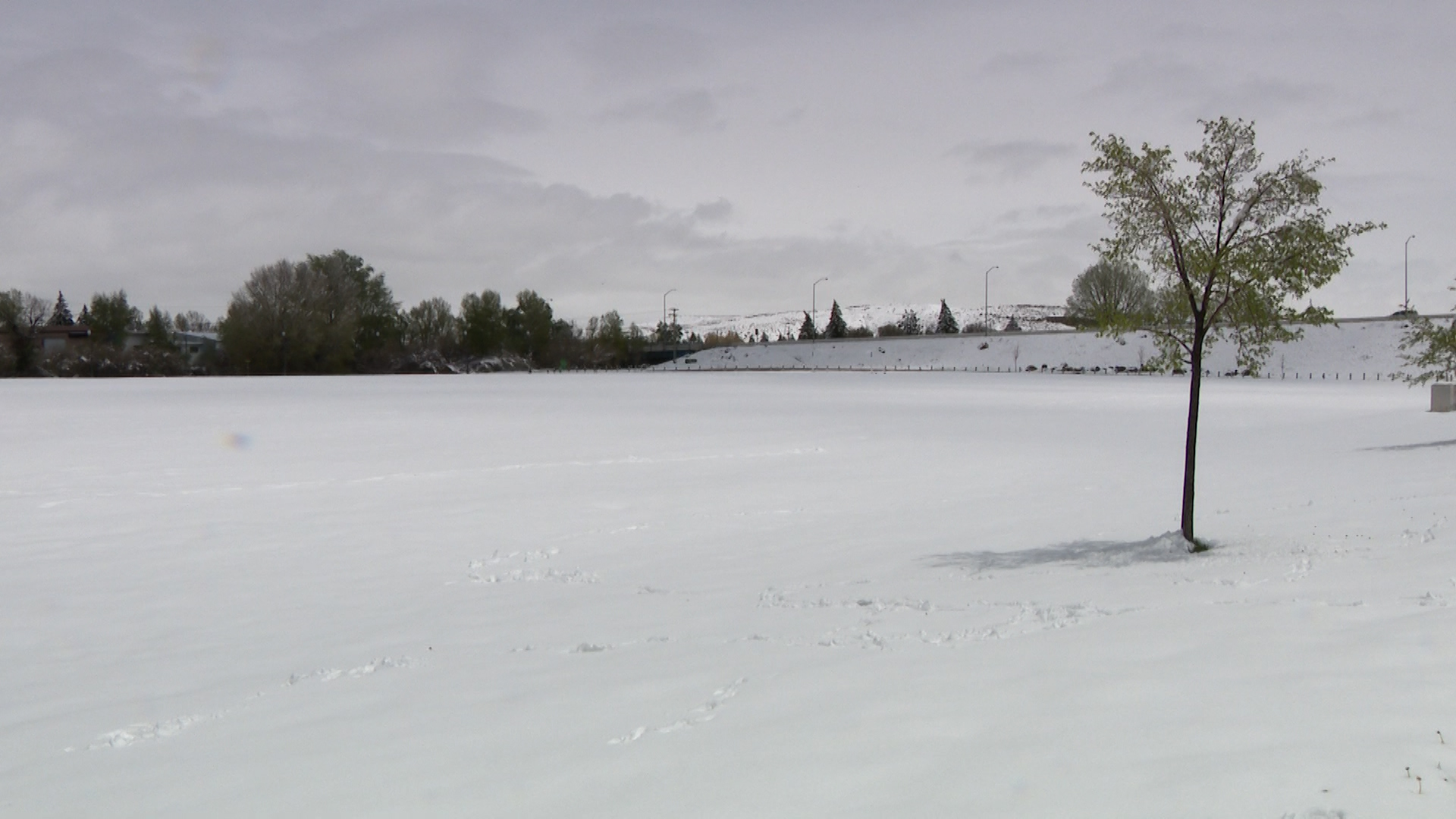 4-5 inches of snow fell in Evanston overnight, city says the water is badly needed (Istvan Bartos, ...