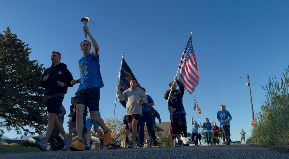 Law Enforcement & Special Olympians took part in the torch run that ended at the State Capitol buil...