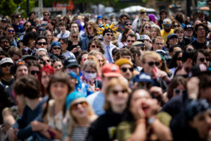 Festivalgoers wait as the band Mustard Service comes onstage during the final day of Kilby Block Party at the Utah State Fairpark in Salt Lake City on Sunday, May 17, 2026. (Tess Crowley, Deseret News)