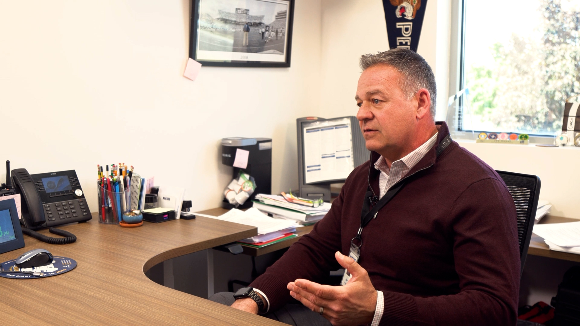 Joe Hayes, director of operations and district safety at Alpine School District, talks with KSL about how schools track and report weapons incidents. (Jack Grimm, KSL)
