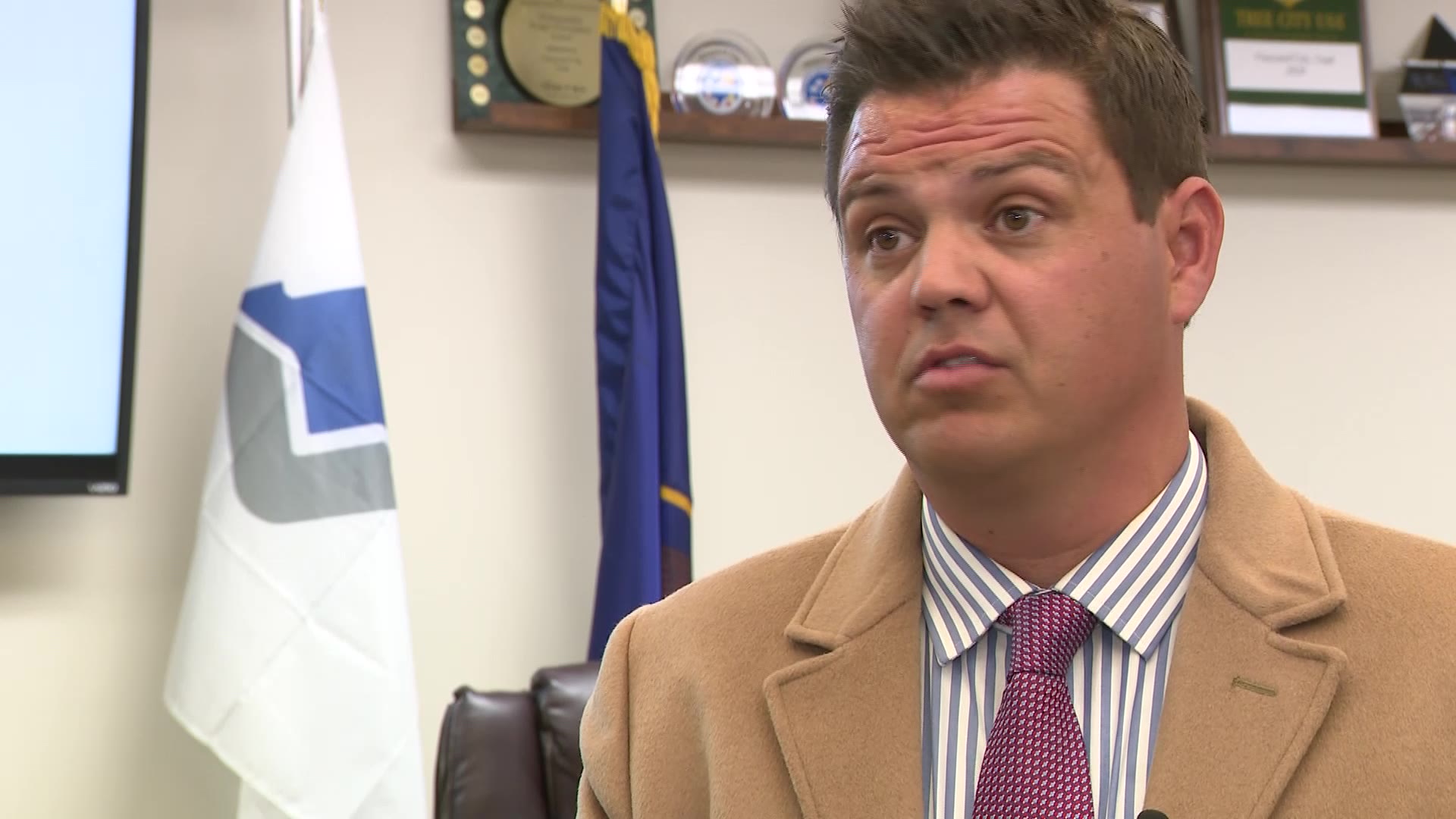 Vineyard City Mayor Zach Stratton said he became aware of the issue after media inquiries. (Greg Anderson, KSL)