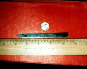 Police located this broken knife blade near where Christine Gallegos died on the night of May 15, 1985. (Salt Lake City Police Department)