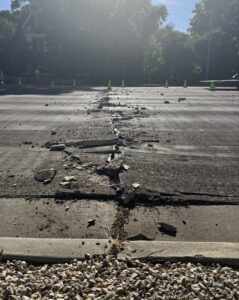 Road buckle near 1400 Washington Blvd. in Ogden. Credit: Ogden Police