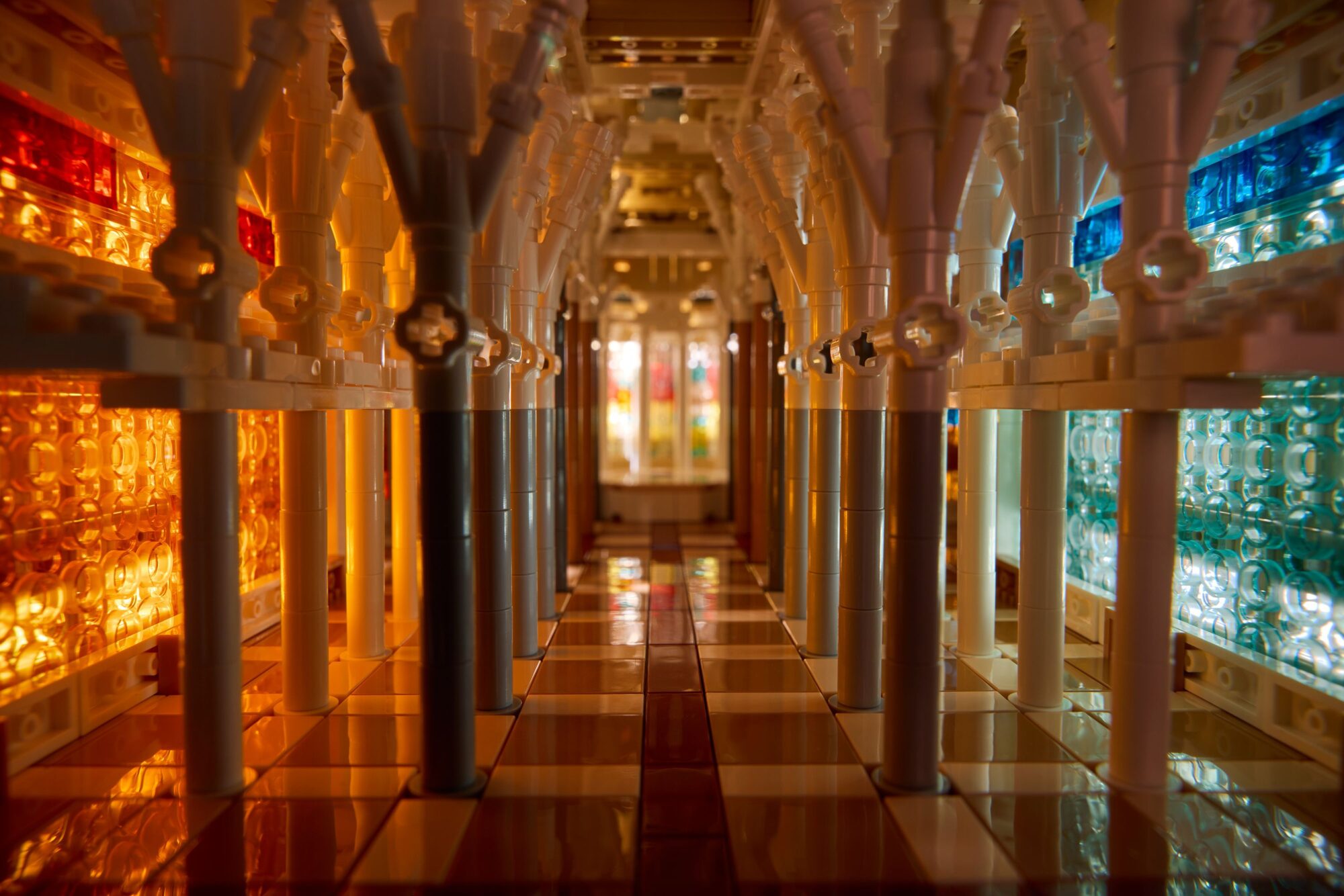 The model's stained glass effect windows are a key feature. (Lego via CNN Newsource)